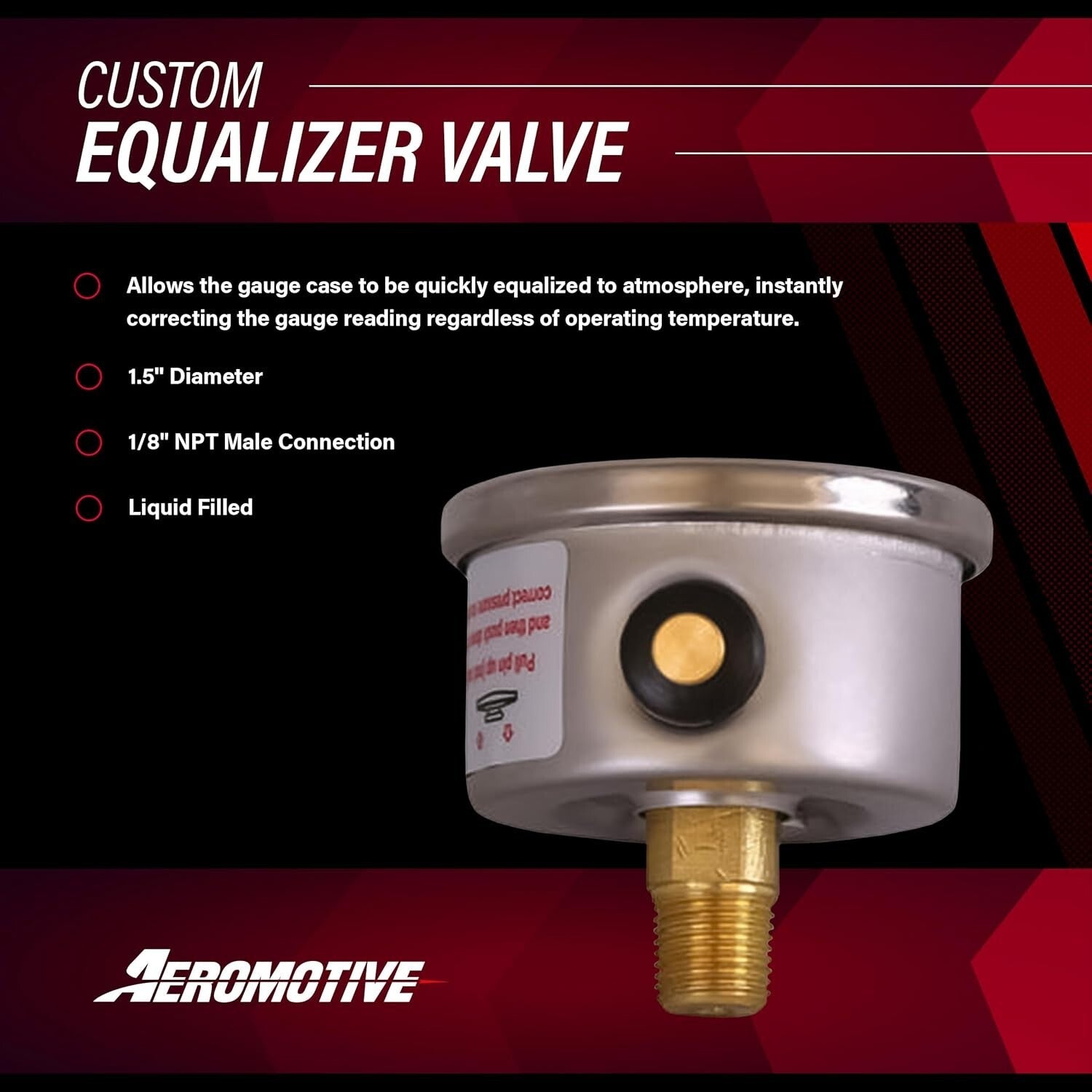 Durable 1.5" Liquid-Filled Fuel Pressure Gauge - 0-100 PSI for High-Performance