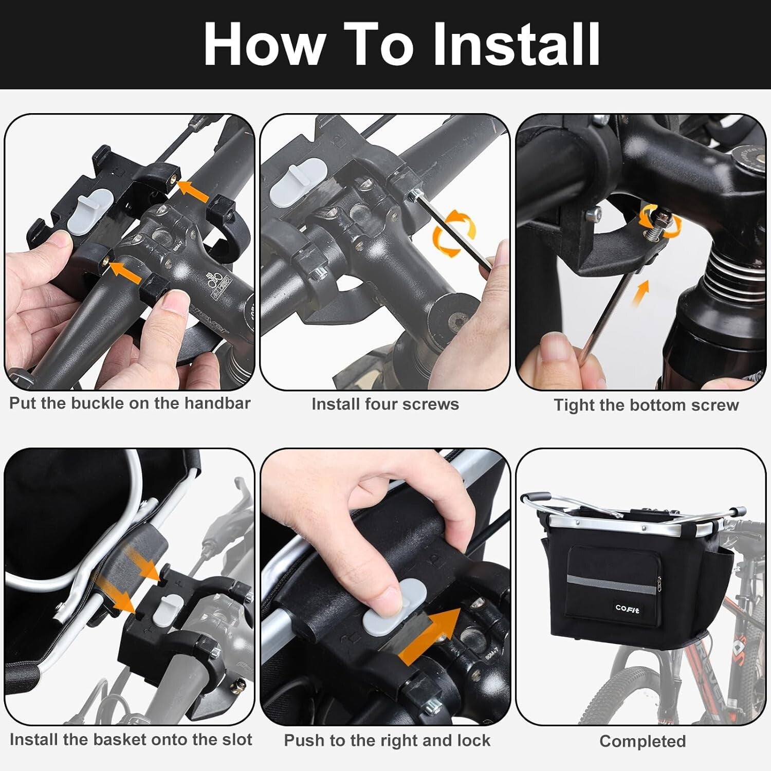 Lightweight and Durable Detachable Bike Basket with Side Pockets for Easy Access