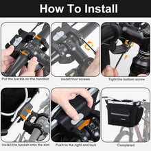 Load image into Gallery viewer, Lightweight and Durable Detachable Bike Basket with Side Pockets for Easy Access