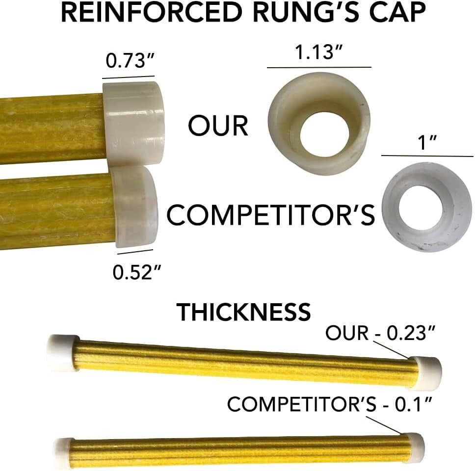 Compact Weather Resistant 8ft Rope Ladder - Ideal for Emergencies & Tree Houses