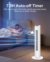 Load image into Gallery viewer, 30" Modern Bladeless Tower Fan: Remote Control &amp; 3 Wind Modes for Home Comfort