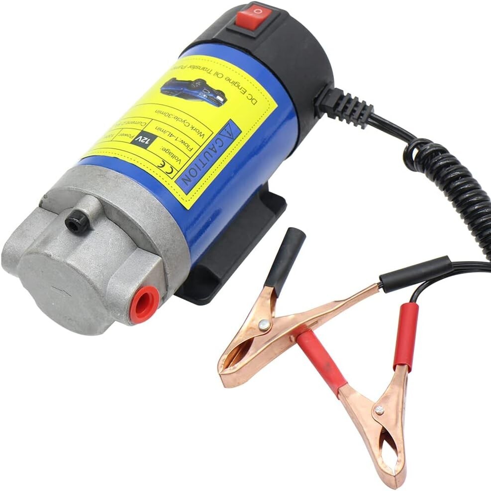 Portable Gear Pump - Electric Oil Extractor for Cars & Motorcycles, Lightweight