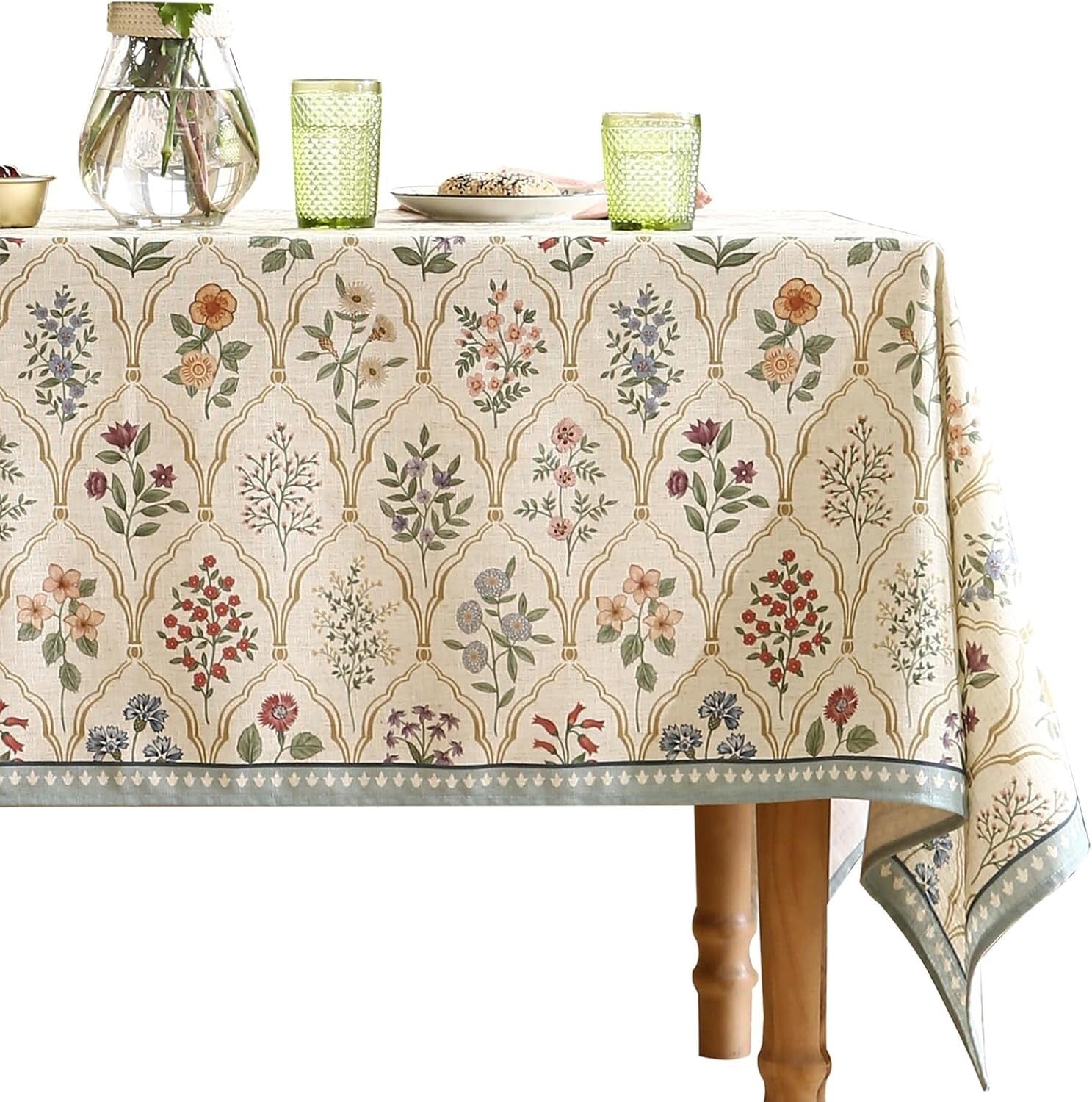 Stylish Floral Table Cover for Rectangular Dining - Ideal for Parties & Banquets