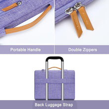 Load image into Gallery viewer, Stylish Purple Laptop Messenger Bag with 4 Zipper Pockets for Easy Organization
