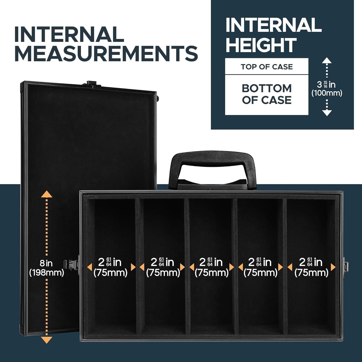 Elegant Rectangular Card Holder with 8 Dividers for Ultimate Game Organization