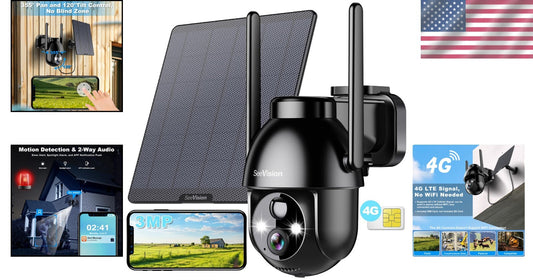 Advanced Solar Security Camera with AI Motion Detection & Cloud Storage Included