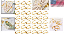 Load image into Gallery viewer, Elegant Gifting - 200 Matte Gold Napkin Rings in Luxe Packaging for Special Days