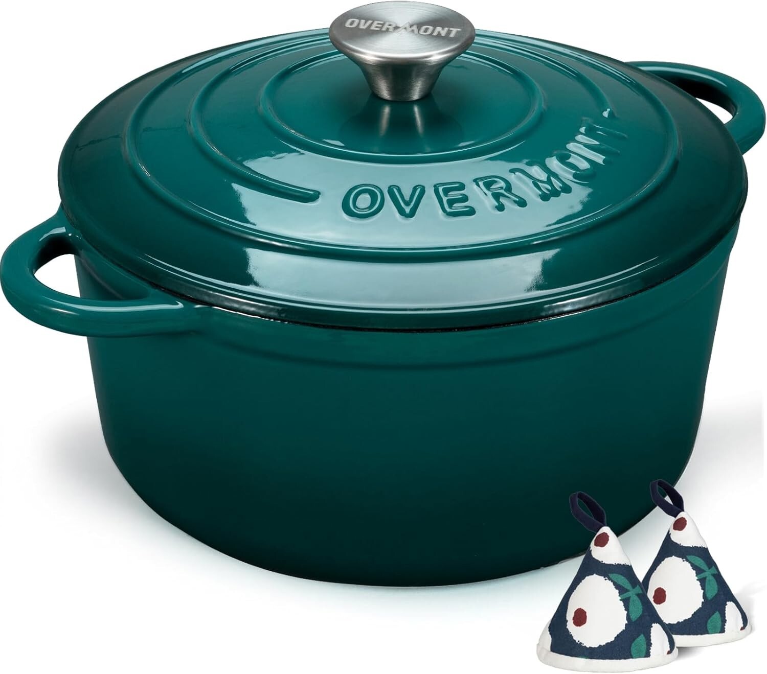 Exceptional Heat Mastery: 7QT Enameled Dutch Oven with Cookbook & Lid Included