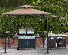 Load image into Gallery viewer, Spacious 11'x5' Grill Gazebo with LED Lights – Water Resistant and Stylish