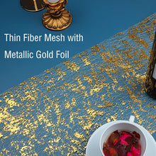 Load image into Gallery viewer, Versatile Gold Glitter Mesh Table Runner 11" x 100ft - Perfect for Any Occasion