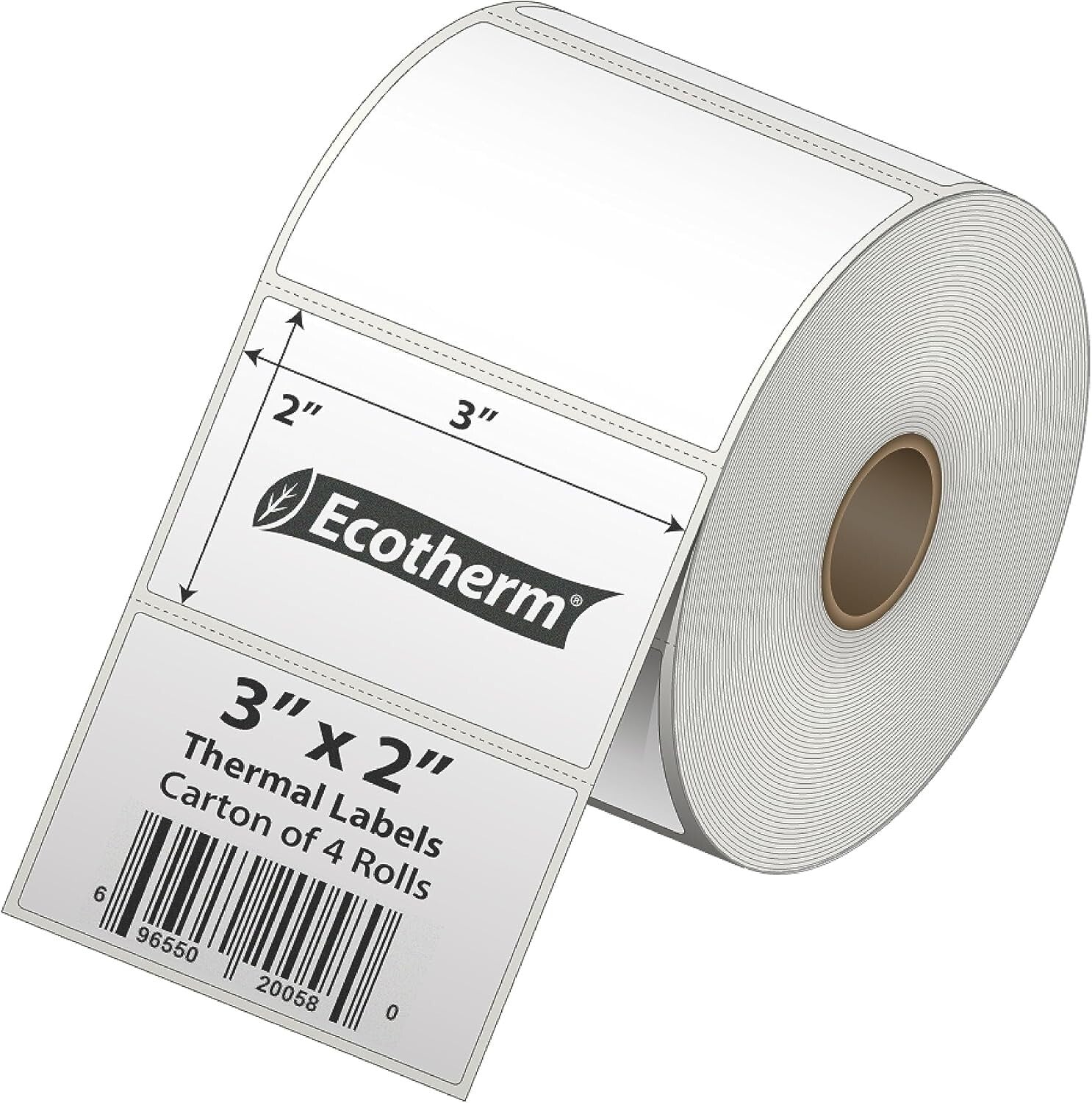 Versatile 3" x 2" Thermal Labels - 4 Rolls, Ideal for Zebra & Print Applications