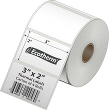 Load image into Gallery viewer, Versatile 3" x 2" Thermal Labels - 4 Rolls, Ideal for Zebra &amp; Print Applications