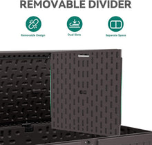 Load image into Gallery viewer, 200 Gallon Double-Wall Deck Box with Divider – Water-Resistant Outdoor Storage