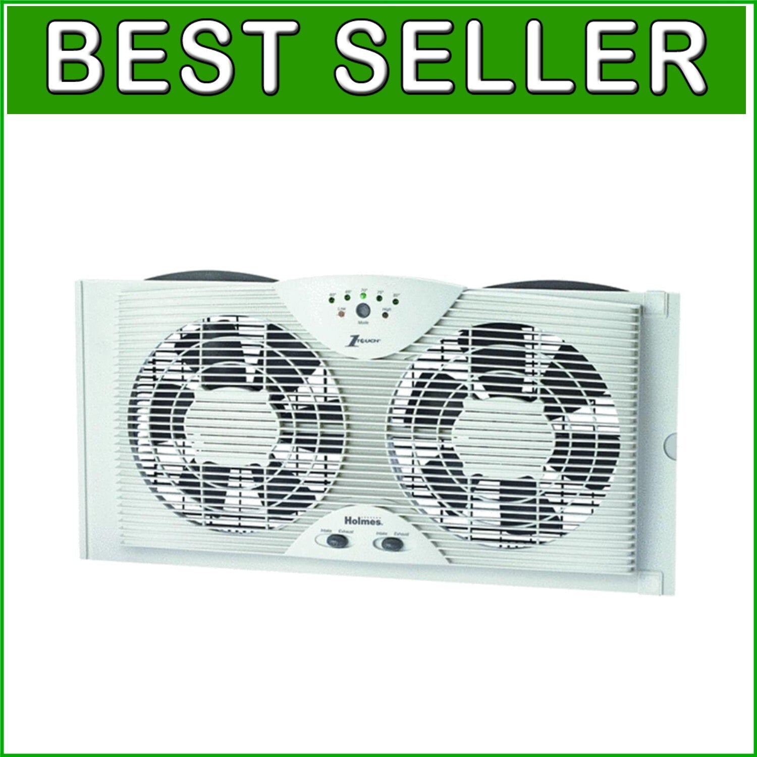 Lightweight Dual 8" Blade Window Fan with Adjustable Extender - Ideal for Homes