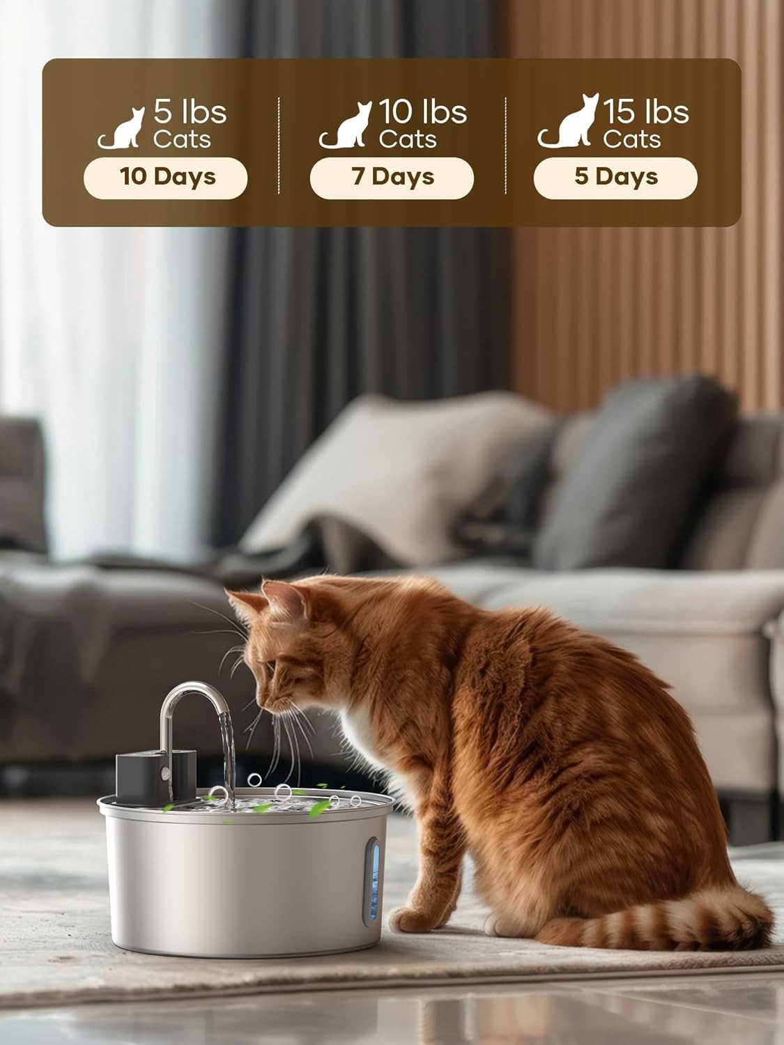 Innovative Wireless Cat Water Fountain - Smart Drinking Modes & 3.2L Capacity