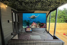 Load image into Gallery viewer, Lightweight 150'' Projector with Stable Stand: Perfect for Parties &amp; Meetings