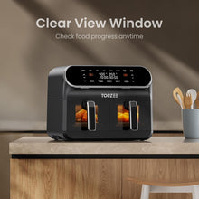 Load image into Gallery viewer, Large 8 Quart Programmable Air Fryer with Cooking Functions and Viewing Windows