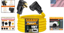 Load image into Gallery viewer, Heavy-Duty 10FT EV Charger Adapter, 50 Amp NEMA 10-50P to 14-50R Connection