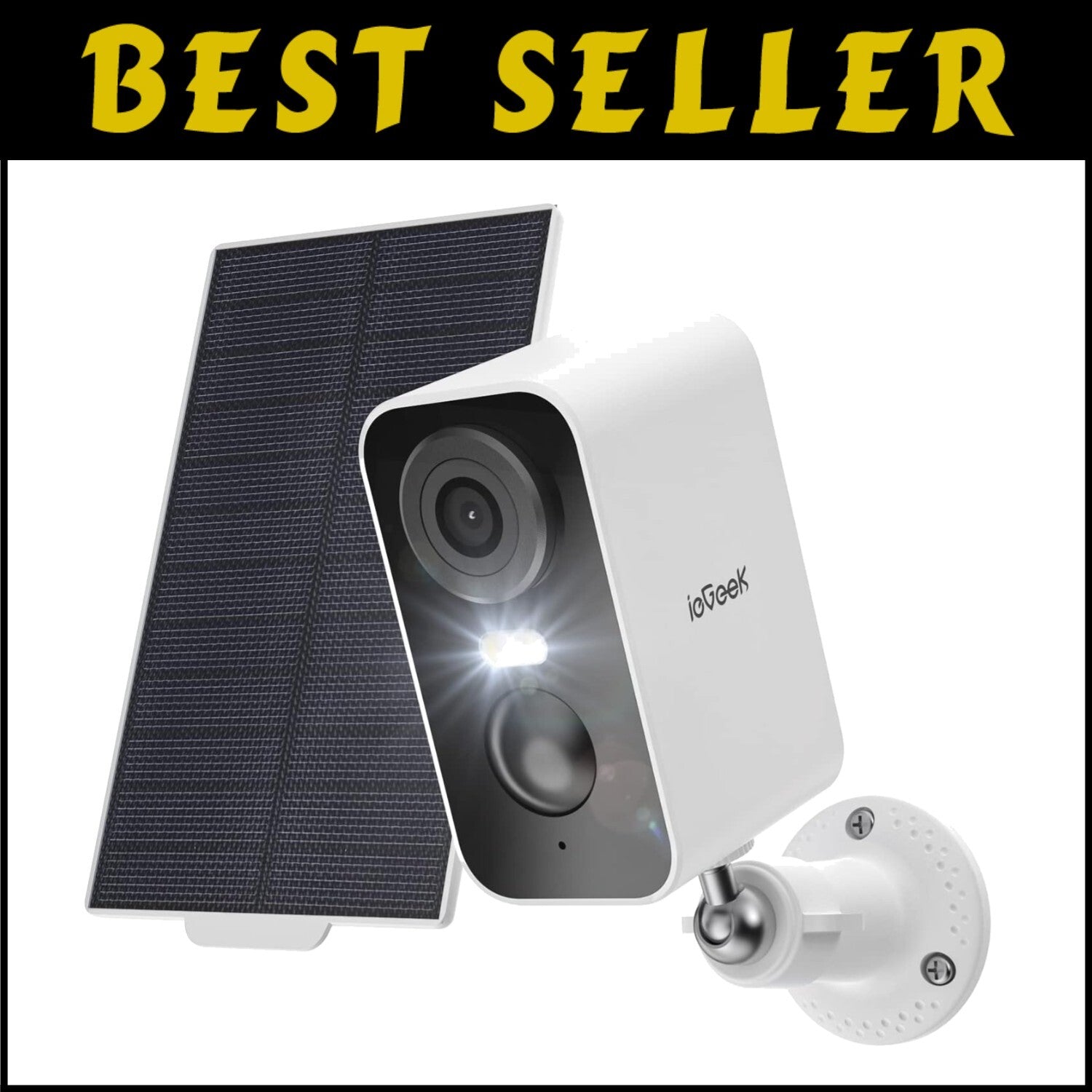 2K Wireless Solar Security Camera with Color Night Vision & Motion Alerts
