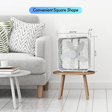 Load image into Gallery viewer, 3-Speed Box Fan with High Capacity Airflow - Ideal for Garages and Bedrooms