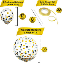 Load image into Gallery viewer, Reusable 2022 Gold Graduation Balloons &amp; Confetti Set - Picture-Perfect Decor