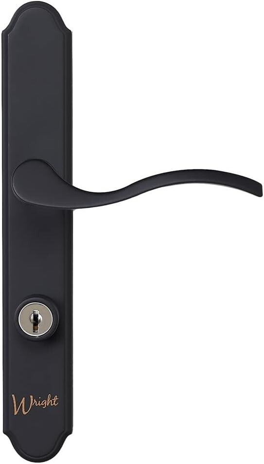Classic Matte Black Mortise Keyed Lever Lock for Screen and Storm Doors