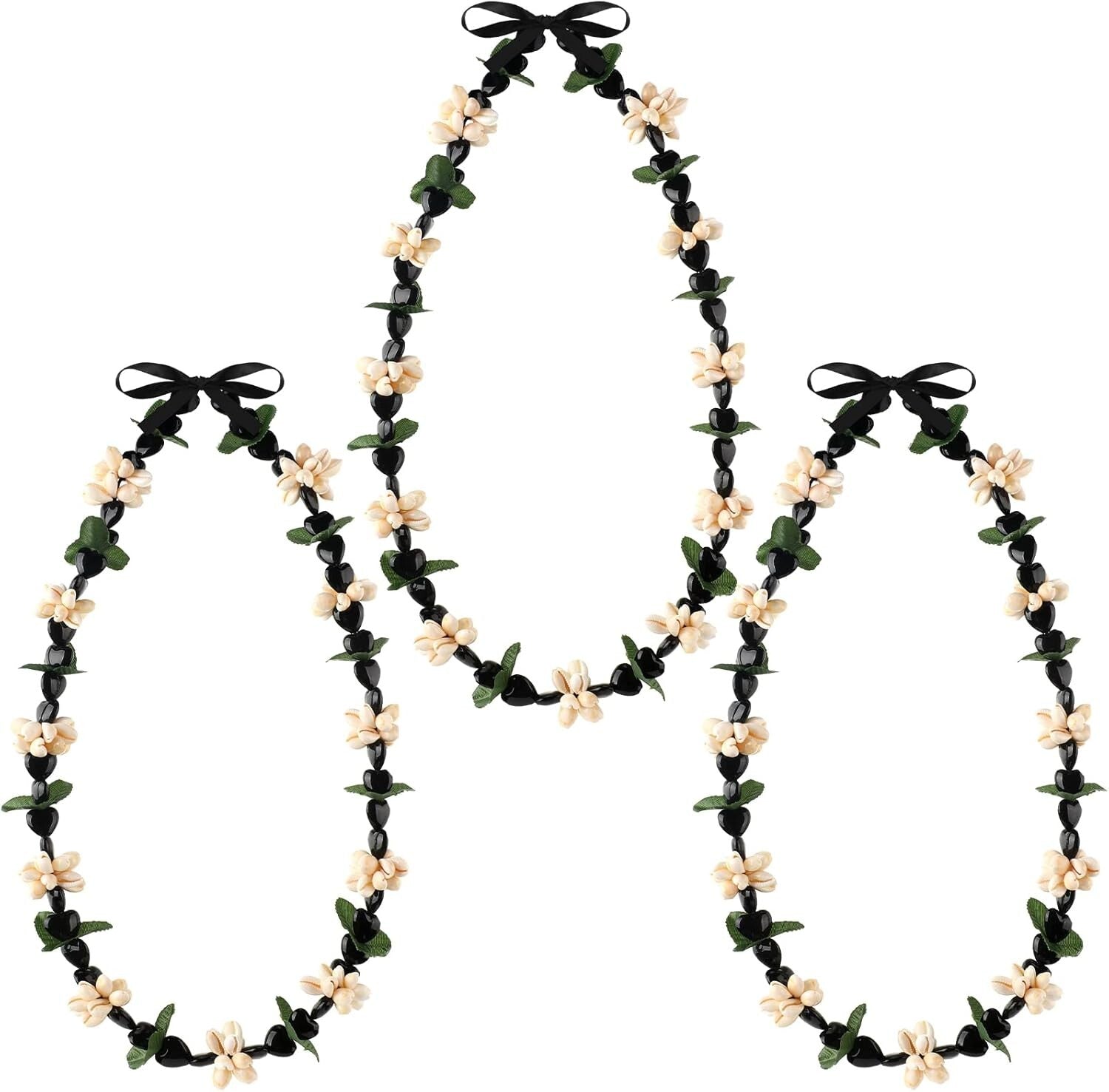 Pack of 6 Adjustable Hawaiian Kukui Nut Leis - 32'' Graduation Accessories