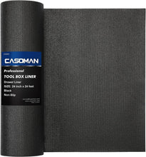 Load image into Gallery viewer, Durable Adjustable Toolbox Drawer Liner, 24" Wide x 24 Feet Long - Black Rubber