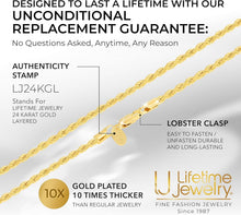 Load image into Gallery viewer, Layered Luxury: 24K Gold Plated 3mm Chain Necklace - Perfect for Any Style