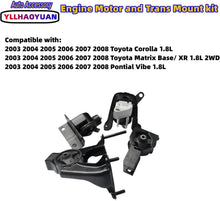Load image into Gallery viewer, Precision Engine Motor Mount Set (4pcs) for 2003-2008 Toyota Corolla 1.8L