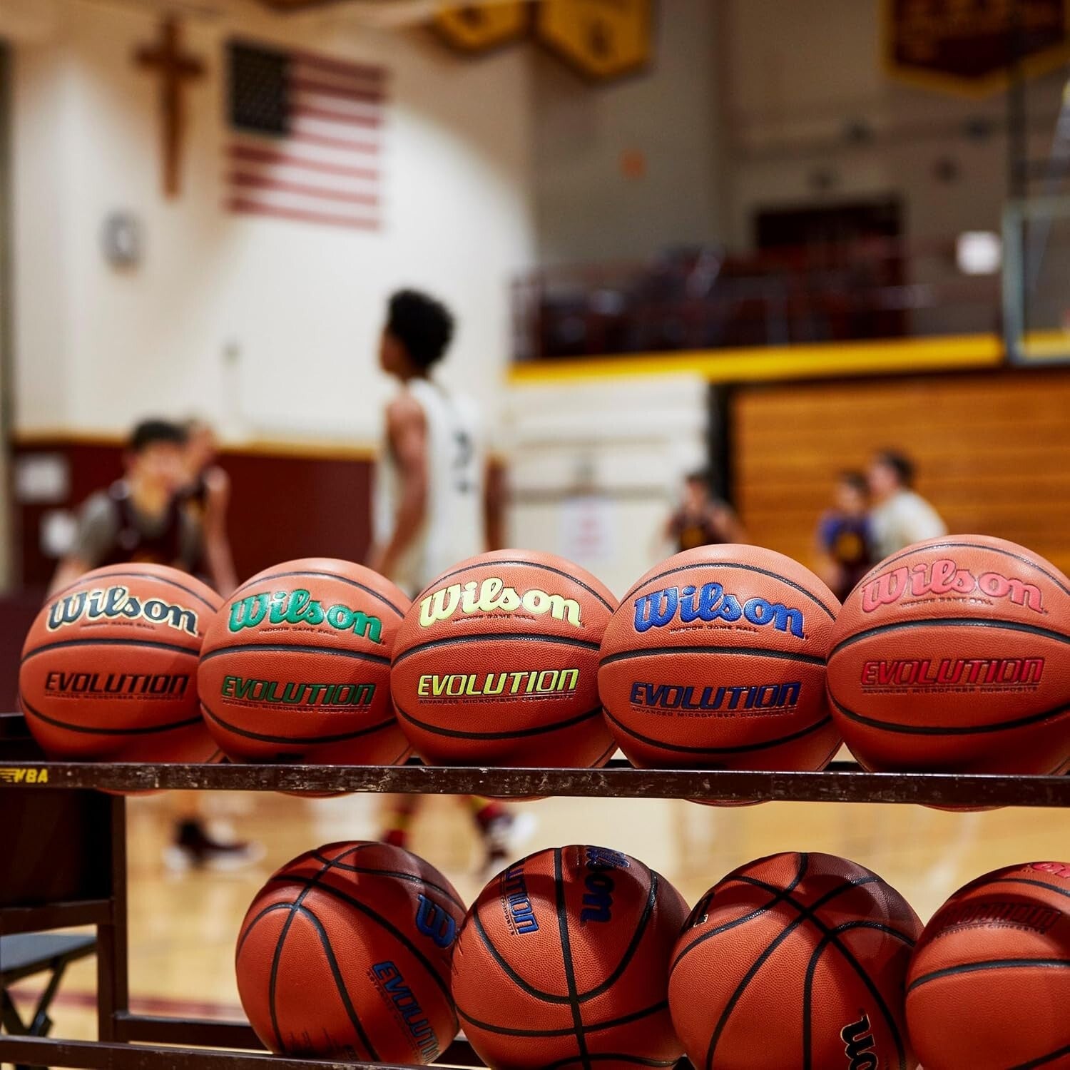Exceptional Grip Indoor Game Basketball - Size 7, Navy/Brown - 29.5 Inches