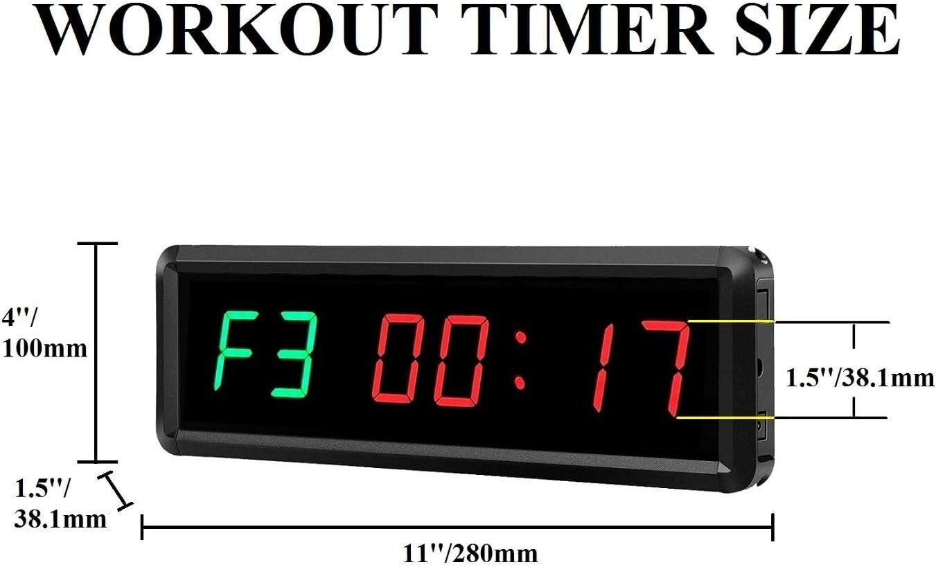 Customizable LED Workout Timer with Remote - Perfect for HIIT & Fitness Training