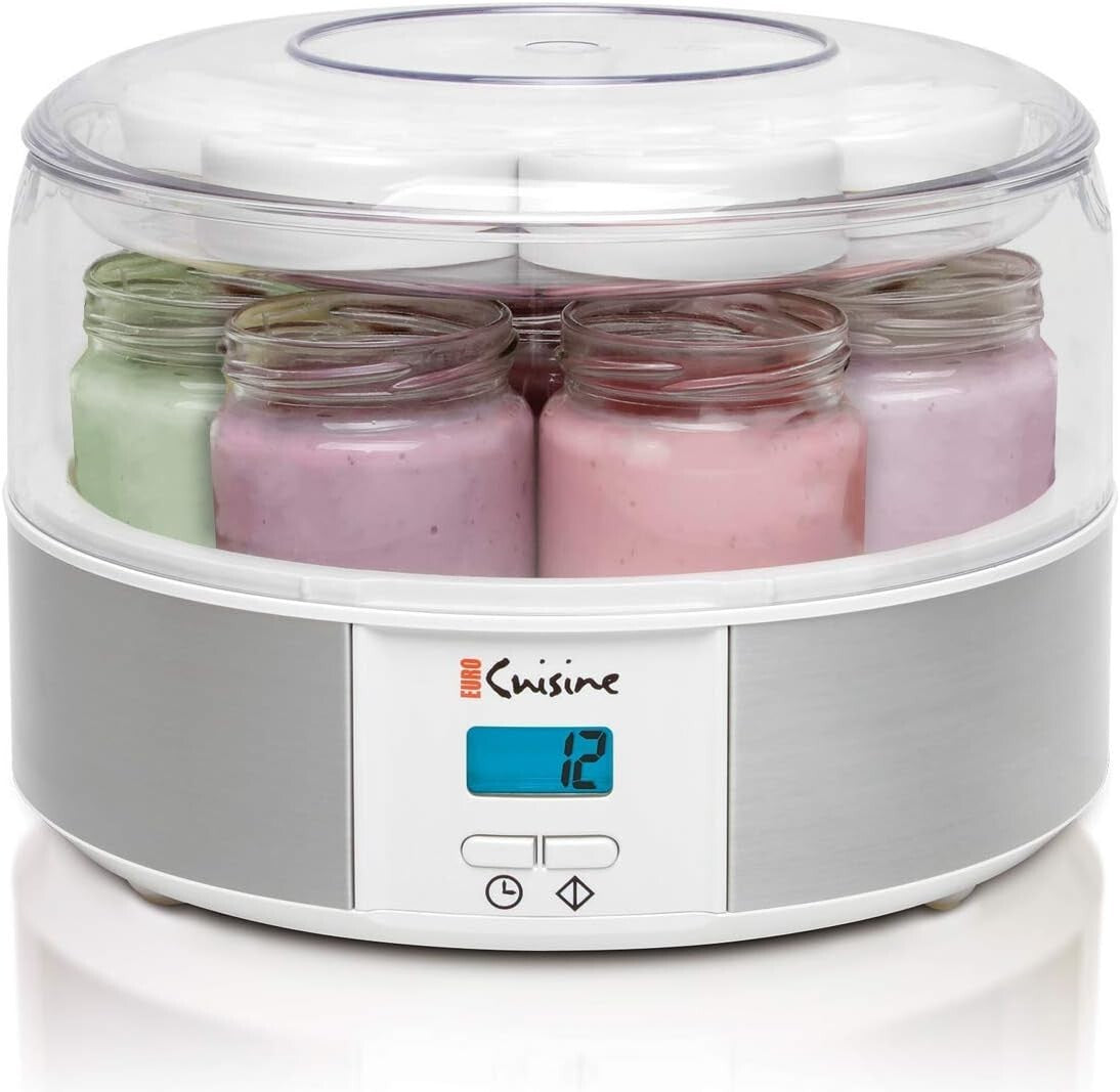 Automatic Digital Yogurt Maker with 7 Glass Jars - Make Healthy Yogurt Easily