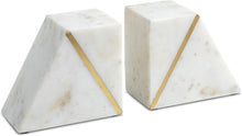 Load image into Gallery viewer, Handcrafted Decorative Marble Bookends with Non-Skid Base - Perfect for Shelving
