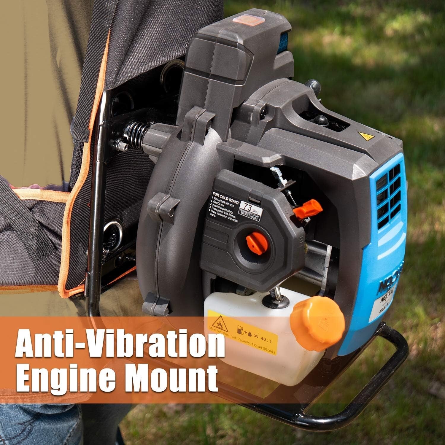 Effortless 31cc Gas Backpack Blower with 470 CFM Airflow and Electric Start