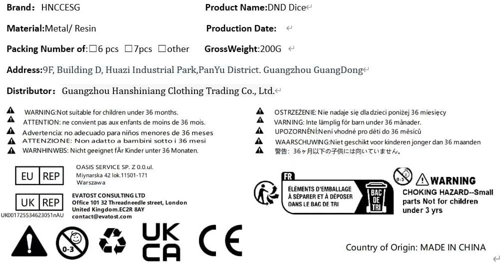 Durable Hollow Dragon Dice with Clear Numbers - Perfect for Dungeons & Dragons