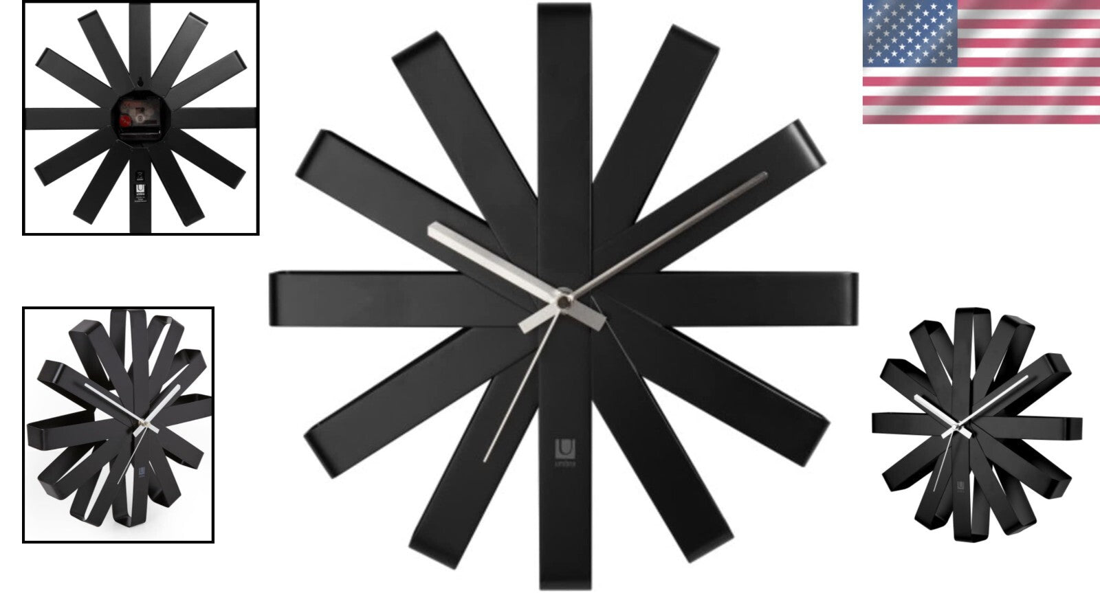 12-Inch Modern Ribbon Wall Clock - Silent Quartz Movement & Stylish Design