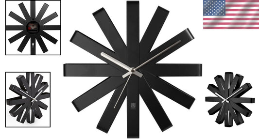 12-Inch Modern Ribbon Wall Clock - Silent Quartz Movement & Stylish Design