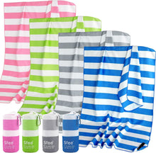 Load image into Gallery viewer, Compact Microfiber Beach and Gym Towels Set - Ultra-Light &amp; Super Absorbent
