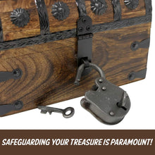 Load image into Gallery viewer, Decorative Pirate Chest with Skeleton Key - Ideal for Imaginative Play &amp; Storage