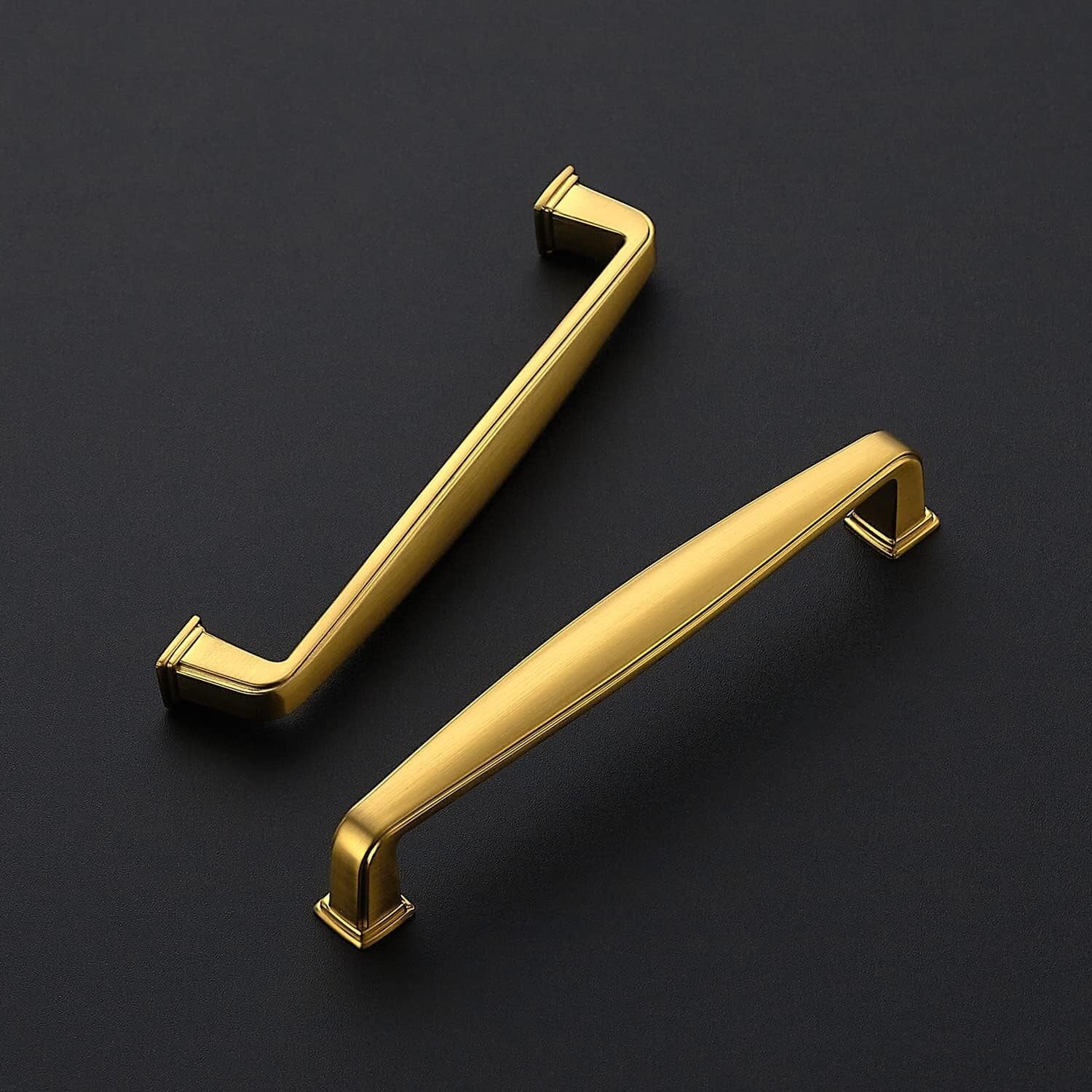 60 Pack Brushed Brass Cabinet Handles - Modern 5 Inch Pulls & Drawer Hardware