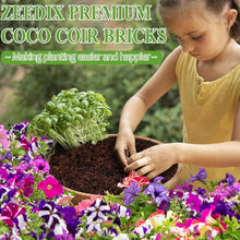 Load image into Gallery viewer, 12 Pack Natural Coco Coir Bricks - Low EC &amp; pH Balanced Gardening Medium
