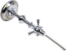 Load image into Gallery viewer, 22" Pro Quality 4-Hose Hookah Set - Elegant Black with Stainless Steel Accents