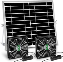 Load image into Gallery viewer, Weatherproof Solar Powered Wall Mount Fan - Provides Ultimate Airflow Solution