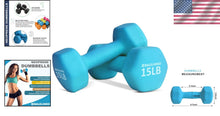 Load image into Gallery viewer, Versatile 15 lb Dumbbell Set - Ergonomic Neoprene Weights for All Fitness Levels