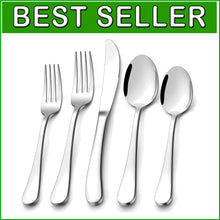Load image into Gallery viewer, Elegant 60-Piece Cutlery Set - Heavyweight Stainless Steel for Dining Excellence
