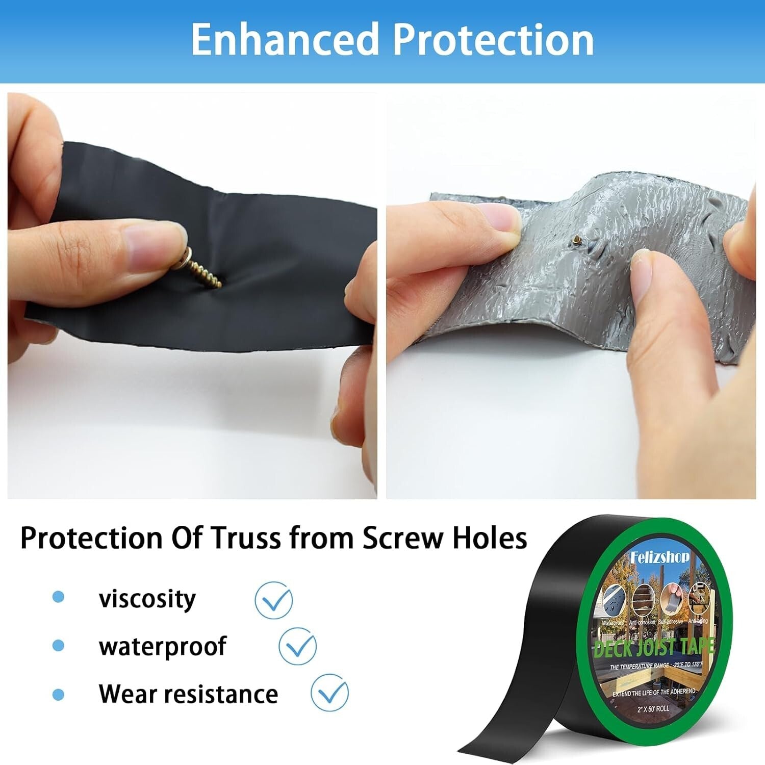 Premium 2" x 50' Waterproof Butyl Deck Tape – Strong Adhesion & Easy Application