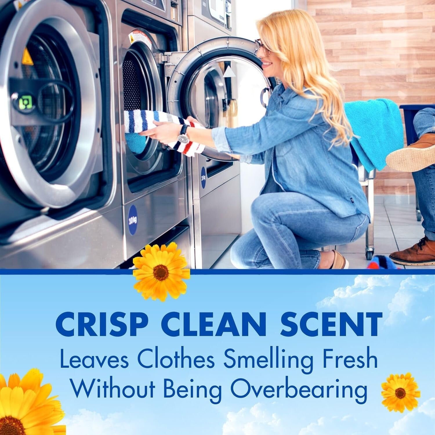 Crisp Clean Unscented Powder Laundry Detergent, 18lb for Bright, New Clothes