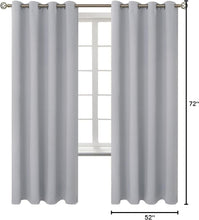 Load image into Gallery viewer, Blackout Room Darkening Drapes 52 x 72 Inches - Grommet &amp; Thermal Insulation Set