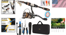 Load image into Gallery viewer, Portable Carbon Fiber Fishing Combo with Carrier Case - Great Gift for Anglers